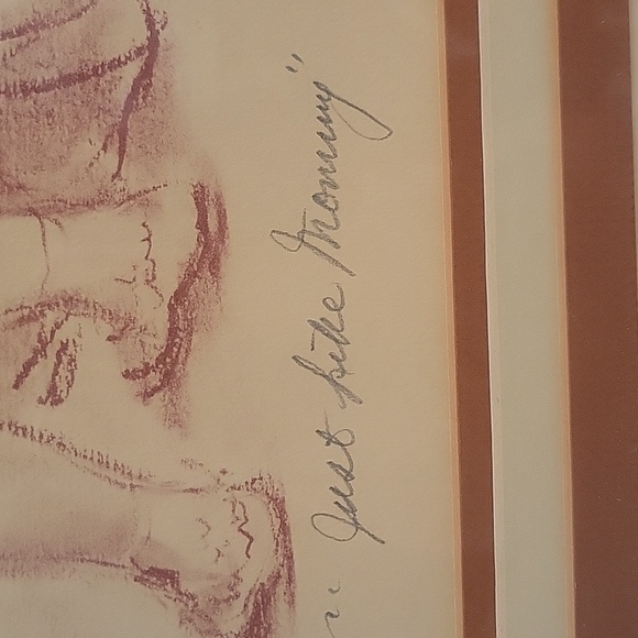 Connie King Just Like Mommy Signed Lithograph Matted and Framed - Picture 3 of 9